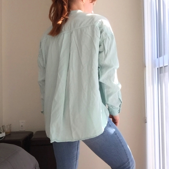 Zara light blue relaxed shirt size M - Picture 5 of 15